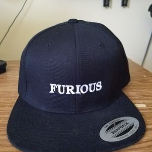 Furious black snap back hat